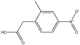 2-甲基-4-硝基苯乙酸 结构式