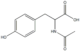 2-乙酰氨基-3-(4-羟苯基)-丙酸 结构式