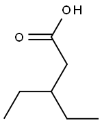 PENTANOICACID,3-ETHYL- 结构式