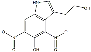 2-(5-HYDROXY-4,6-DINITRO-3-INDOLYL)ETHANOL 结构式