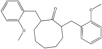 2,8-BIS(2-METHOXYBENZYL)CYCLOOCTANONE 结构式