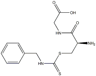 S-(N-BENZYLTHIOCARBAMOYL)-L-CYSTEINYLGLYCINE 结构式
