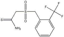 2-{[(2-TRIFLUOROMETHYL)BENZYL]SULPHONYL}ETHANETHIOAMIDE 结构式