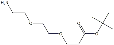 3-(2-(2-Aminoethoxy)ethoxy)propanoic acid t-butyl ester 结构式