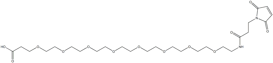1-Maleinimido-3-oxo-7,10,13,16,19,22,25,28-octaoxa-4-azahentriacontan-31-oic acid 结构式