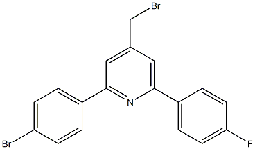 4-(bromomethyl)-2-(4-bromophenyl)-6-(4-fluorophenyl)pyridine 结构式