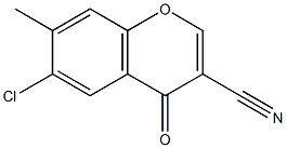 6-chloro-7-methyl-4-oxo-4H-chromene-3-carbonitrile 结构式