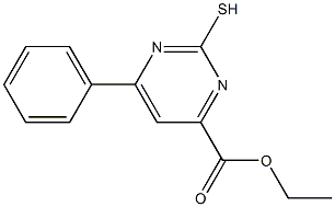 ethyl 2-mercapto-6-phenylpyrimidine-4-carboxylate 结构式