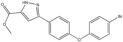 methyl 3-(4-(4-bromophenoxy)phenyl)-1H-pyrazole-5-carboxylate 结构式