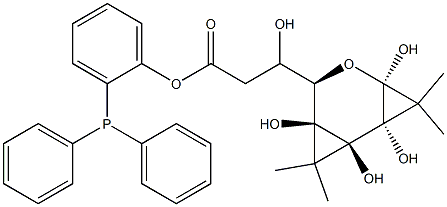 2-(1,2:3,4-Diisopropyliden-alpha-d-galacto-pyranos-6-yl)-acetic acid 2-diphenyl-phosphanyl-phenyl ester 结构式