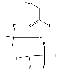 4,5,5,6,6,6-Hexafluoro-4-trifluoromethyl-2-iodo-2-hexene-1-ol 结构式