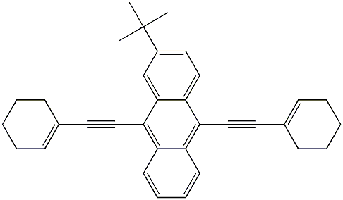 2-TERT-BUTYL-9,10-BIS(CYCLOHEX-1-ENYLETHYNYL)ANTHRACENE 结构式