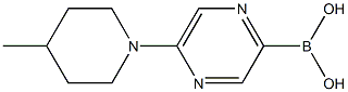 5-(4-METHYLPIPERIDIN-1-YL)PYRAZINE-2-BORONIC ACID 结构式