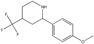2-(4-METHOXYPHENYL)-4-(TRIFLUOROMETHYL)PIPERIDINE 结构式