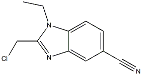 2-(CHLOROMETHYL)-1-ETHYL-1H-BENZIMIDAZOLE-5-CARBONITRILE 结构式