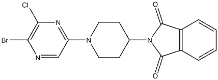 2-[1-(5-BROMO-6-CHLOROPYRAZIN-2-YL)PIPERIDIN-4-YL]-1H-ISOINDOLE-1,3(2H)-DIONE 结构式