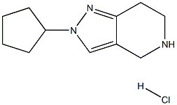 2-CYCLOPENTYL-2,4,6,7-TETRAHYDRO-5H-PYRAZOLO[4,3-C]PYRIDINE HYDROCHLORIDE 结构式