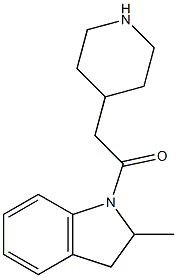 2-METHYL-1-(PIPERIDIN-4-YLACETYL)INDOLINE 结构式
