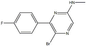 5-BROMO-N-METHYL-6-[4-FLUOROPHENYL]PYRAZIN-2-AMINE 结构式