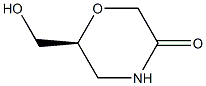 6-(S)-(HYDROXYMETHYL)MORPHOLIN-3-ONE 结构式