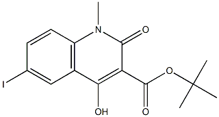 TERTBUTYL 4-HYDROXY-6-IODO-1-METHY-2-OXO-1,2-DIHYDROQUINOLINE-3-CARBOXYLATE 结构式