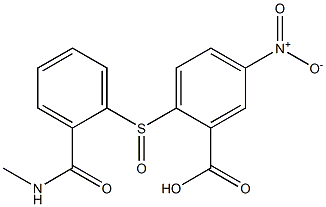 2-({2-[(methylamino)carbonyl]phenyl}sulfinyl)-5-nitrobenzoic acid 结构式