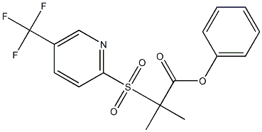 phenyl 2-methyl-2-{[5-(trifluoromethyl)-2-pyridyl]sulfonyl}propanoate 结构式