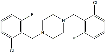 1,4-di(2-chloro-6-fluorobenzyl)piperazine 结构式