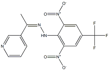 1-(3-pyridyl)ethan-1-one 1-[2,6-dinitro-4-(trifluoromethyl)phenyl]hydrazone 结构式