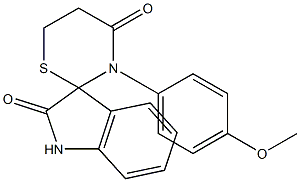 3'-(4-methoxyphenyl)-4'H-spiro[indole-3,2'-[1,3]thiazinane]-2,4'(1H)-dione 结构式