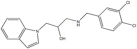 1-[(3,4-dichlorobenzyl)amino]-3-(1H-indol-1-yl)propan-2-ol 结构式