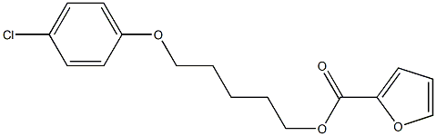 5-(4-chlorophenoxy)pentyl 2-furoate 结构式