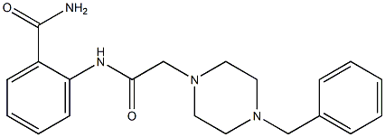 2-{[2-(4-benzylpiperazino)acetyl]amino}benzenecarboxamide 结构式