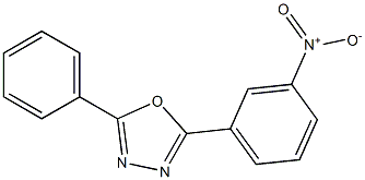 2-(3-nitrophenyl)-5-phenyl-1,3,4-oxadiazole 结构式