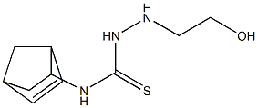 N1-bicyclo[2.2.1]hept-5-en-2-yl-2-(2-hydroxyethyl)hydrazine-1-carbothioamide 结构式