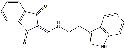 2-(1-{[2-(1H-indol-3-yl)ethyl]amino}ethylidene)-1H-indene-1,3(2H)-dione 结构式