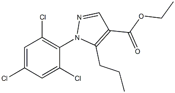 ethyl 5-propyl-1-(2,4,6-trichlorophenyl)-1H-pyrazole-4-carboxylate 结构式