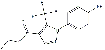 ethyl 1-(4-aminophenyl)-5-(trifluoromethyl)-1H-pyrazole-4-carboxylate 结构式