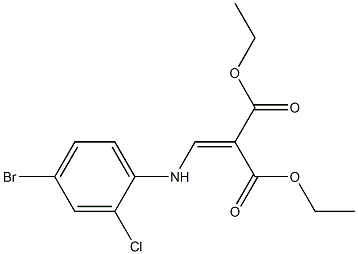 diethyl 2-[(4-bromo-2-chloroanilino)methylidene]malonate 结构式