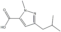 3-isobutyl-1-methyl-1H-pyrazole-5-carboxylic acid 结构式