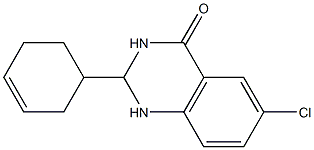 6-chloro-2-cyclohex-3-enyl-1,2,3,4-tetrahydroquinazolin-4-one 结构式