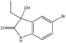 5-bromo-3-ethyl-3-hydroxy-1,3-dihydro-2H-indol-2-one 结构式