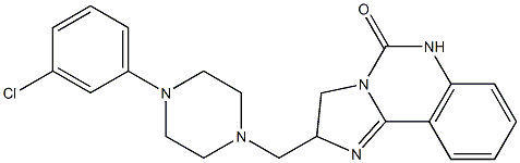 2-{[4-(3-chlorophenyl)piperazino]methyl}-2,6-dihydroimidazo[1,2-c]quinazolin-5(3H)-one 结构式