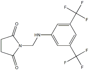 1-{[3,5-di(trifluoromethyl)anilino]methyl}pyrrolidine-2,5-dione 结构式