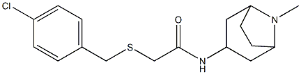 2-[(4-chlorobenzyl)thio]-N-(8-methyl-8-azabicyclo[3.2.1]oct-3-yl)acetamide 结构式