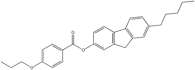 7-pentyl-9H-fluoren-2-yl 4-propoxybenzoate 结构式