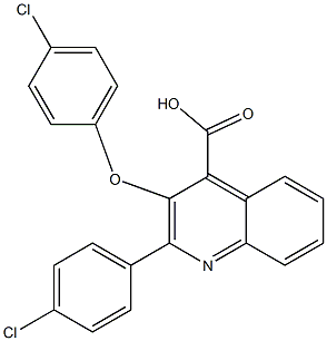 3-(4-chlorophenoxy)-2-(4-chlorophenyl)-4-quinolinecarboxylic acid 结构式