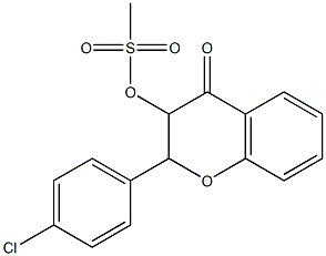 2-(4-chlorophenyl)-4-oxo-3,4-dihydro-2H-chromen-3-yl methanesulfonate 结构式