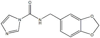 N-(1,3-benzodioxol-5-ylmethyl)-1H-imidazole-1-carboxamide 结构式