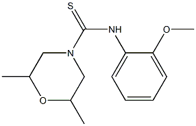 N4-(2-methoxyphenyl)-2,6-dimethylmorpholine-4-carbothioamide 结构式